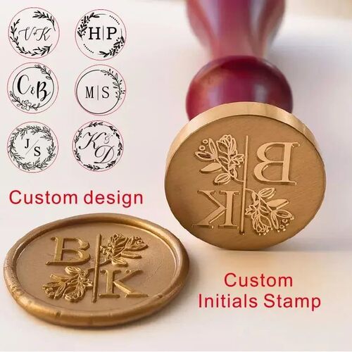 Personalized Wedding Wax seal stamp with 2 initials,wedding