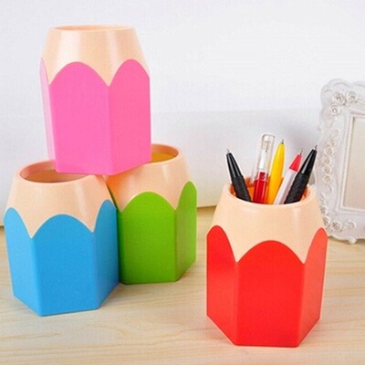 Creative Pen Vase Pencil Pot Makeup Brush Holder Stationery