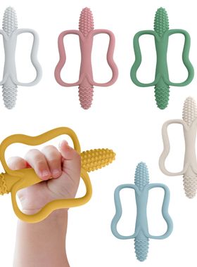 Baby teething toys with easy-grip handles, food-grade silico