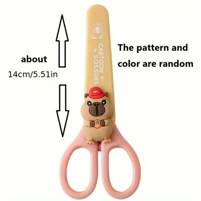 3/1 Pcs Cute Capybara Stationery Scissors Round Head Safe St