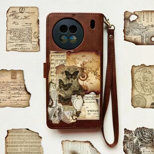 50 Pcs Vintage Burnt Stickers, Historical Creative Decorativ