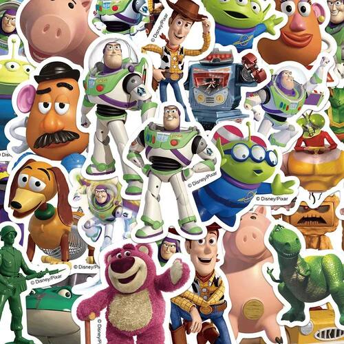 10/30/50pcs Cute  Anime Toy Story Stickers Buzz Lightyear Wo