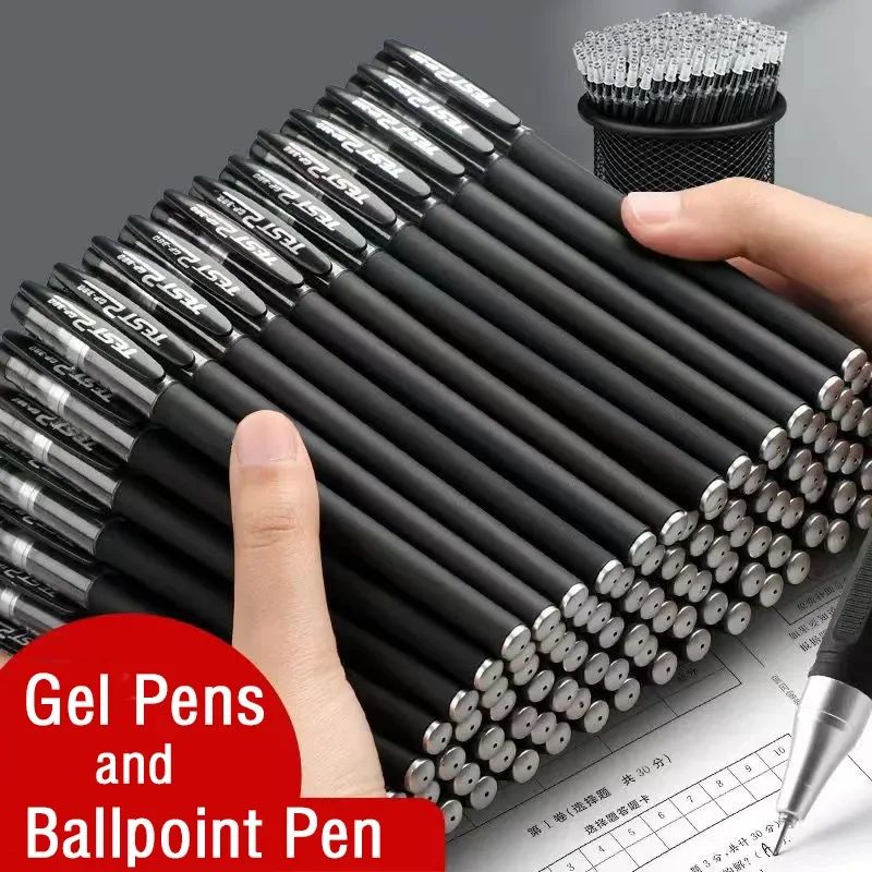 Gel pens Set Black Blue Red Refill Gel Pen Tip 0.5mm School 文具电教/文化用品/商务用品 中性笔 原图主图