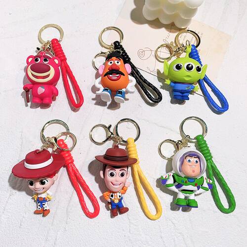 6 Pcs/set Anime Toy Story Keychain Cute Woody Buzz Lightyear