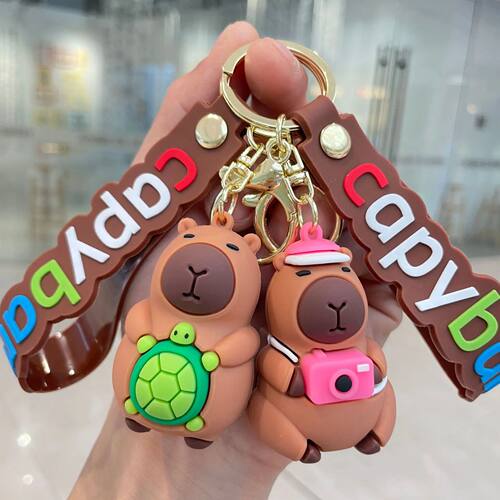 Capybara Keychain PVC Soft Key Accessories Cute Party Gifts