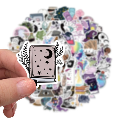 50/100PCS Bohemian Witch Magic Potion Gems Stickers  Graffit