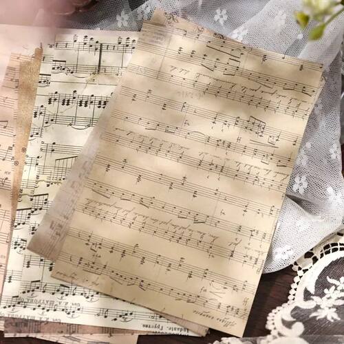 30 Sheets Retro Classical Letters Maps Roses Literary Scrapb