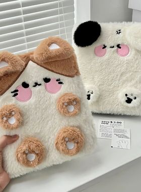 A6 Binder Photocard Holder Cute Plush Dog Cat Photo Album Kp