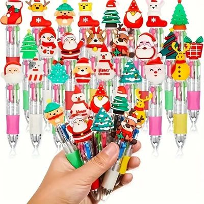 20pcs Mini Christmas Theme Multicolor Ballpoint Pens Suitabl