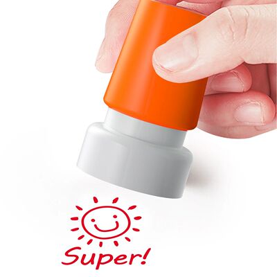Cute fancy multi color teacher stamp or children's funny sta