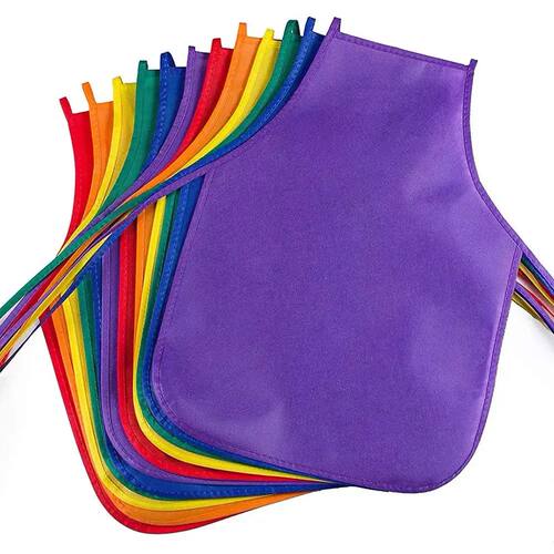 Children Plain Apron 1pcs Colorful Non-Woven Fabric Kids Pai