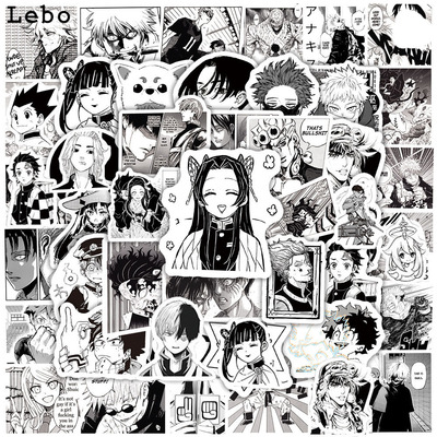 50/100PCS Mix Anime Demon Slayer Attack on Titan Stickers Gr