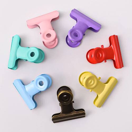 5PCS/Set Multiple Colors Vintage Metal Paper Clip Binder Cli