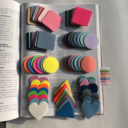 8 Colors 160 Sheets Transparent Sticky Note Memo Pad Scrapes