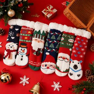 Winter Baby Cartoon Christmas Socks Kids Boys Girls Thicken