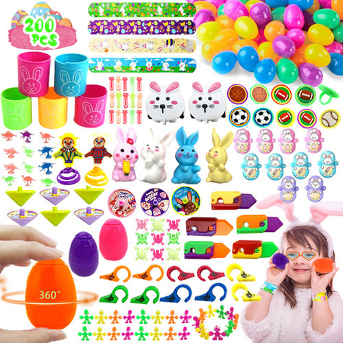 Easter Egg Toy Set Rabbit Car Pinch Music Children Diy Gasha