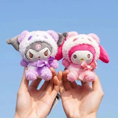 Kawaii Sanrio Keychain Plush Anime Kuromi Doll Keyring Hello