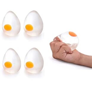 Funky Egg Squishy Ball Clear Squeeze Splat Ball Easter Baske