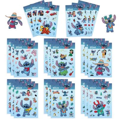 32Sheets Children DIY Puzzle Sticker Cartoon Stitch Characte