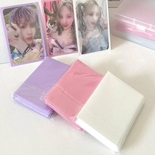 50pcs/Lot Holo Card Sleeves 61x91mm 20C Macaron Color Kpop H