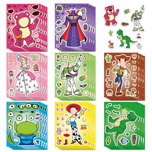 16Sheets  Toy Story 2 Puzzle Stickers Children Make a Face D