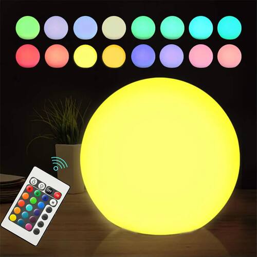 Super Big LED Glow Round Ball Night Lights Battery Powered R