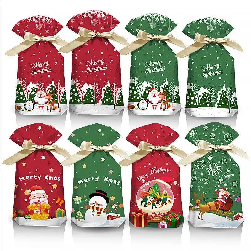 Christmas Candy Packaging Bag Pocket Biscuits Chocolate Draw