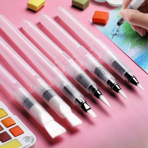 3/7pcs Watercolor Brush Pens Water Storage Function Painting