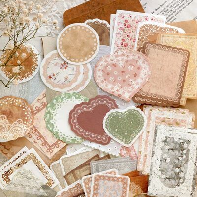 100Pcs/Pack Vintage Notes Material Writable Paper Perfect fo