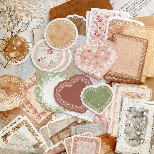 100Pcs/Pack Vintage Notes Material Writable Paper Perfect fo
