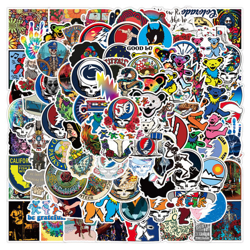 100PCS Cool The Grateful Dead Stickers Aesthetic for Laptop
