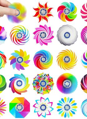 10Pcs Colorful Fingertip Gyroscope Rotating Gyroscope Stress