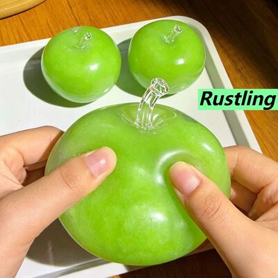 Green Apple Slushie Squishy Fidget Toy Crunchy Moldable Non-