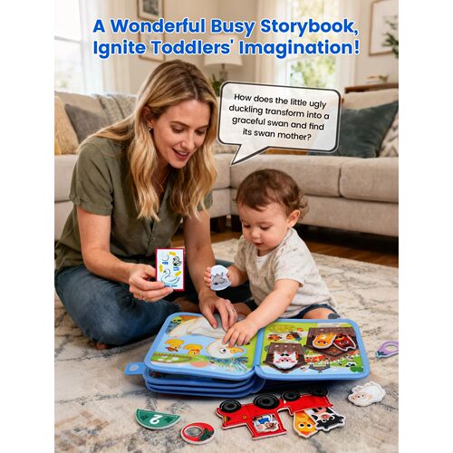 3D Farm Busy Board Quiet Book Soft Felt Montessori Toy For F
