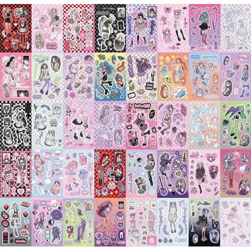 1/11/44 Pcs Domi Sticker Book 44 Sheets Of Inside Pages For