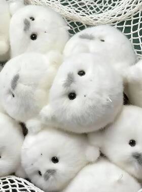 Cute Seals Plush Keychain Soft Kawaii Seal Plushie Animal Pe
