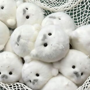 Cute Seals Plush Keychain Soft Kawaii Seal Plushie Animal Pe