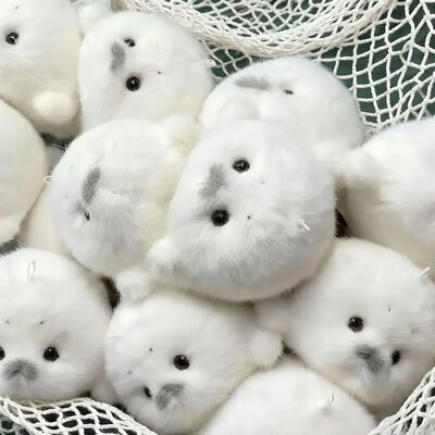 Cute Seals Plush Keychain Soft Kawaii Seal Plushie Animal Pe
