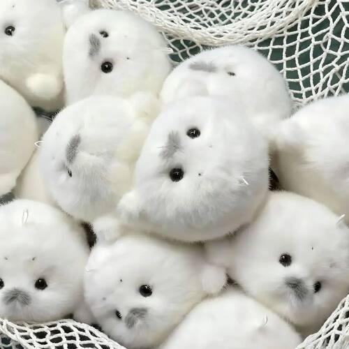 Cute Seals Plush Keychain Soft Kawaii Seal Plushie Animal Pe