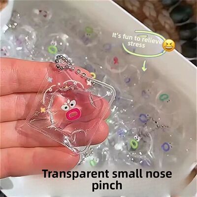 Mini Cartoon Transparent Doll Pinching Relieving Cartoon Pin