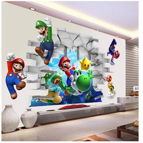 Super Player Wall Stickers For Kids Room Decoration Cartoon