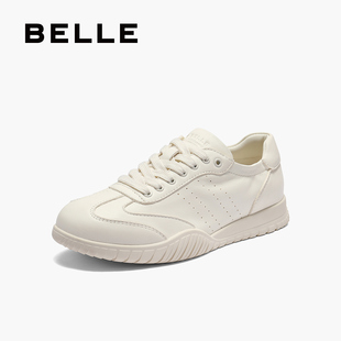 D8M1DAM5 真皮运动风休闲鞋 百丽薄底阿甘鞋 女2025春新商场同款
