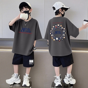 男童夏季套装2026新款儿童夏装炸街酷帅男孩纯棉短袖夏款运动衣服