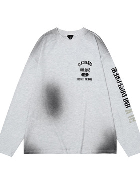 JUMPING WILDLY LONG SLEEVE 肆意躁动主题印花做旧喷绘华夫格T恤