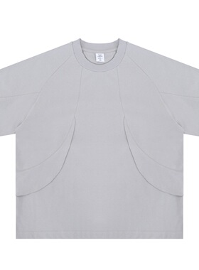 春夏新品潮牌设计结构简约基础款圆领百搭短袖T恤男