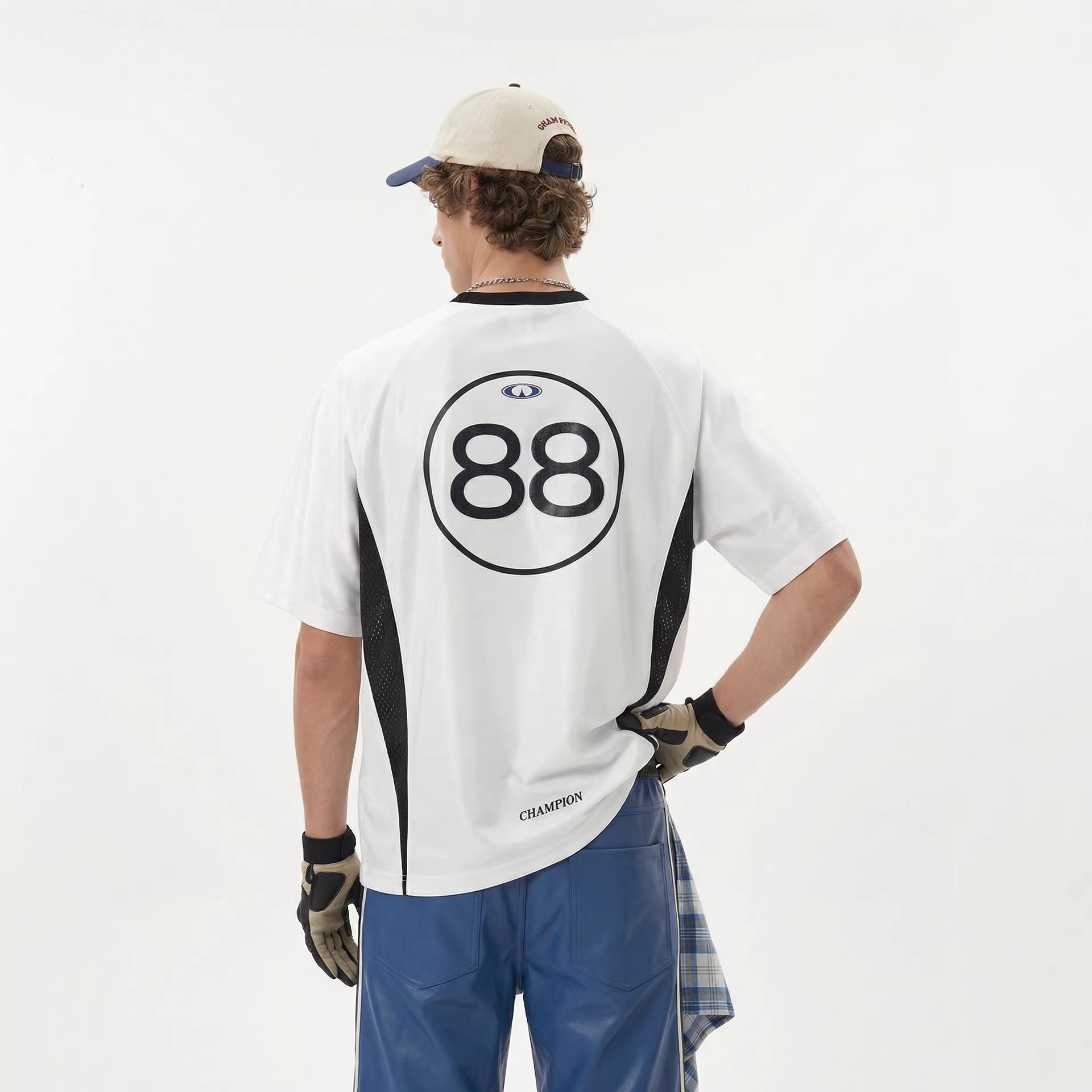 撞色复古球服T恤26春夏新品潮牌美式运动拼接插肩短袖男,男装,T恤,淘宝优惠券,粉丝福利购,淘宝优惠卷