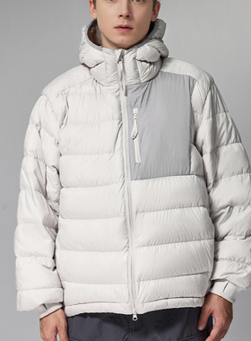 防泼水轻便连帽90绒羽绒服25冬季新品可收纳羽绒外套男