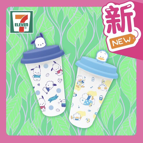 港澳7-11联名三丽鸥PC狗/AP鸭陶瓷杯