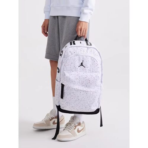 JORDAN耐克满天星双肩包学生满印青少年多功能书包背包HA6473-100