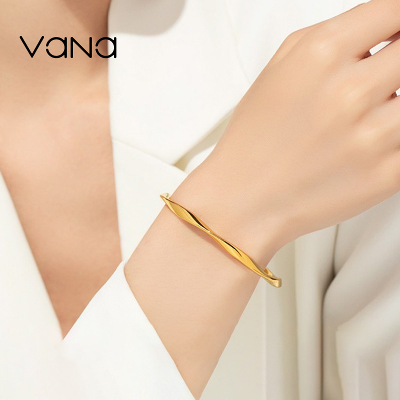 vana女款足金手镯莫比乌斯环